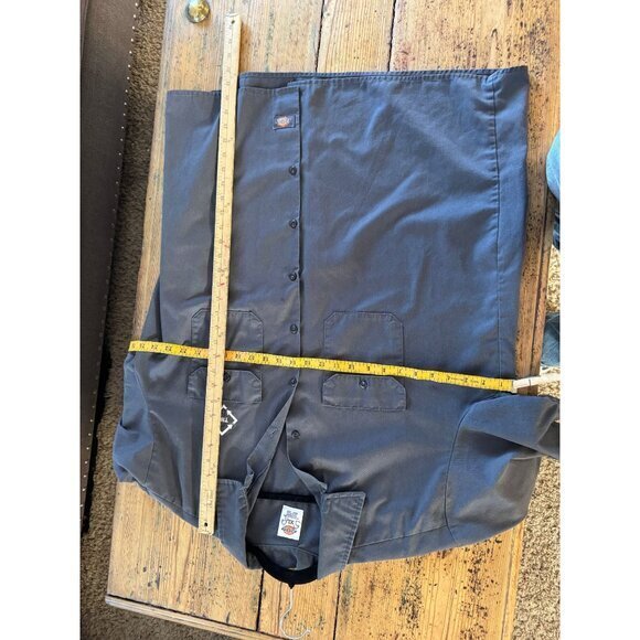 Dickies Men's TMI Gray Shirt Size XL short sleeve collared button down polyester - Picture 7 of 7